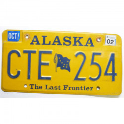 Plaque d Immatriculation USA - Alaska 2002 ( 389 )