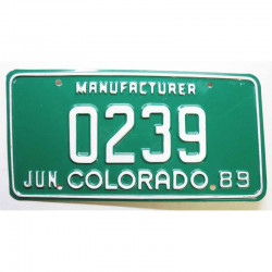 Plaque d Immatriculation USA - Colorado 1989 ( 1129 )