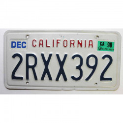 Plaque d Immatriculation USA - California 1990 ( 161 )