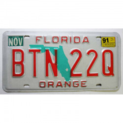 Plaque d Immatriculation USA - Floride 1991 ( 1068 )