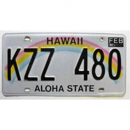 Plaque d Immatriculation USA - Hawaii 2012 ( 407 )