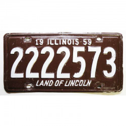 Plaque d Immatriculation USA - Illinois 1959 ( 425 )