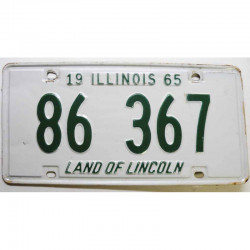 Plaque d Immatriculation USA - Illinois 1965 ( 245 )