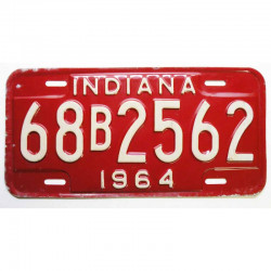 Plaque d Immatriculation USA - Indiana 1964 ( 1271 )