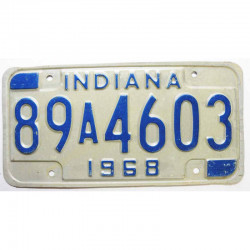 Plaque d Immatriculation USA - Indiana 1968 ( 326 )