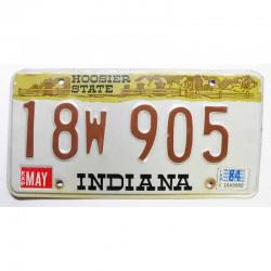 Plaque d Immatriculation USA - Indiana 1984 ( 957 )