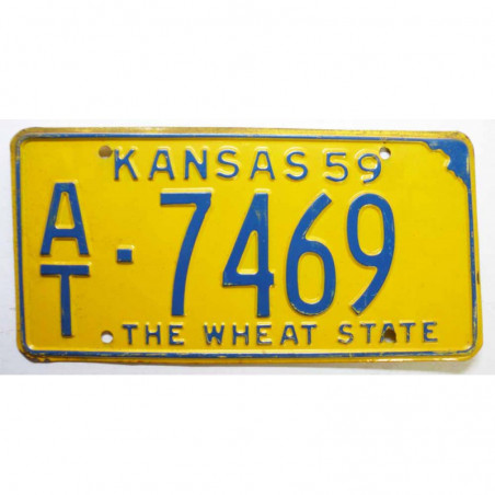 Plaque d Immatriculation USA - Kansas 1959 ( 448 )