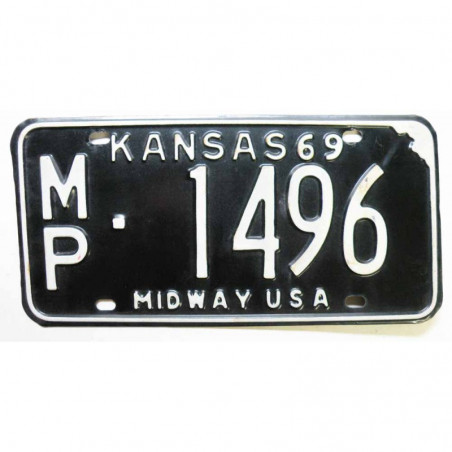 Plaque d Immatriculation USA - Kansas 1969 ( 675 )