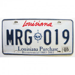 Plaque d Immatriculation USA - Louisiana 2005 ( 1091)