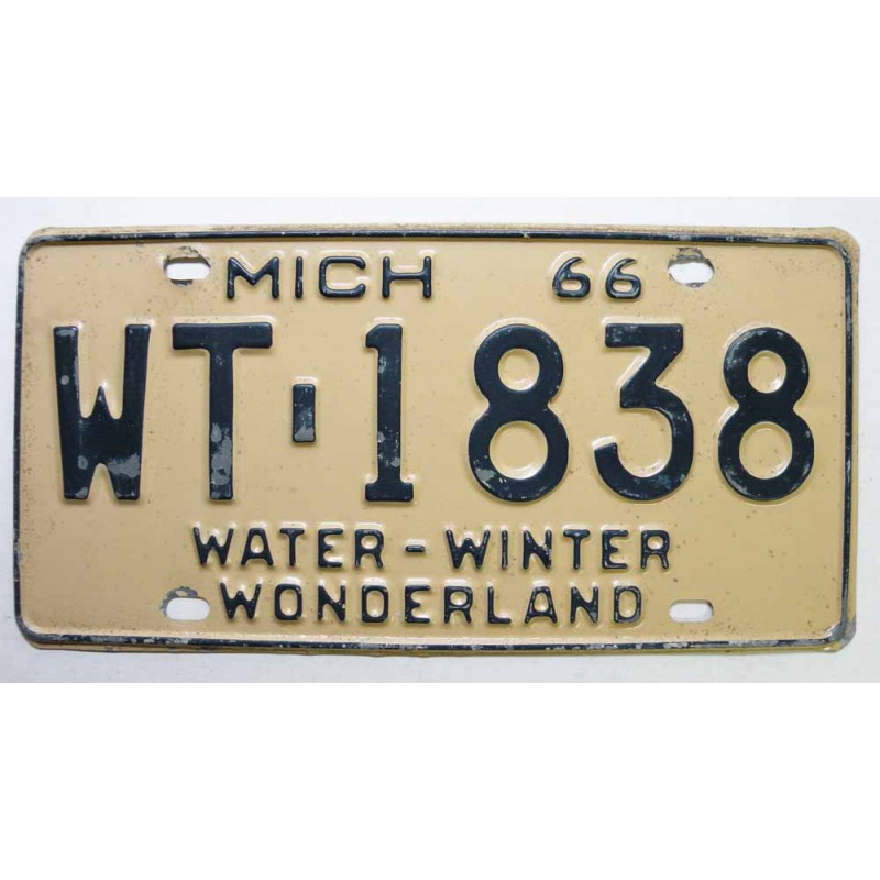Plaque d Immatriculation USA - Michigan 1966 ( 313 )