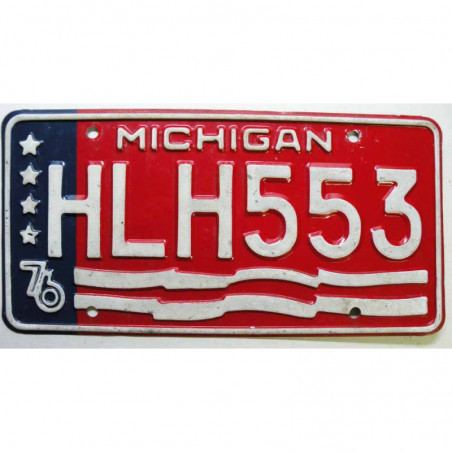 Plaque d Immatriculation USA - Michigan 1976 ( 722 )
