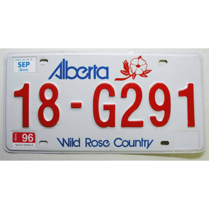 Plaque d Immatriculation Alberta 1996 ( 1114 )