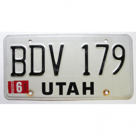 Plaque d Immatriculation USA - Utah 1984 ( 203 )