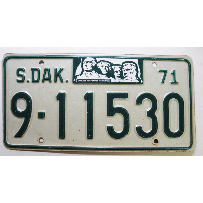Plaque d Immatriculation USA - South Dakota 1971  ( 1158 )