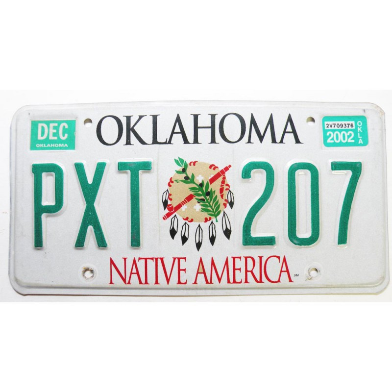 Plaque d Immatriculation USA - Oklahoma 2002 ( 257 )