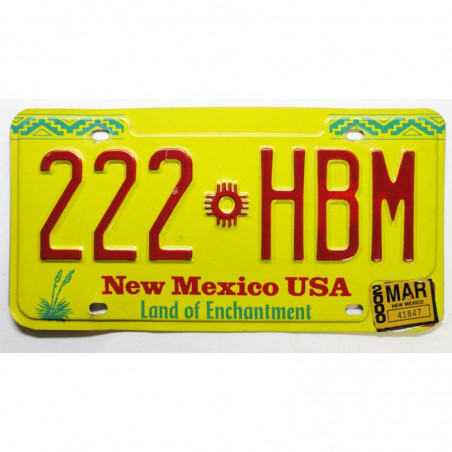 Plaque d Immatriculation USA - New Mexico  2000 ( 476 )