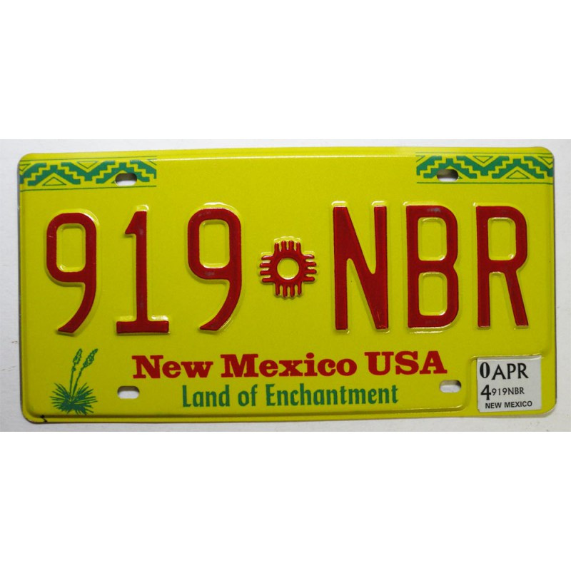 Plaque d Immatriculation USA - New Mexico  2004 ( 592 )