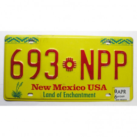 Plaque d Immatriculation USA - New Mexico  2006 ( 186 )