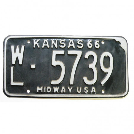 Plaque d Immatriculation USA - Kansas 1966 ( 701 )