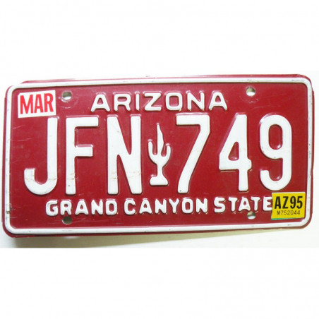 Plaque d Immatriculation USA - Arizona 1995 ( 778 )