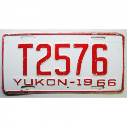 Plaque d Immatriculation Canada Yukon 1966 ( 772 )