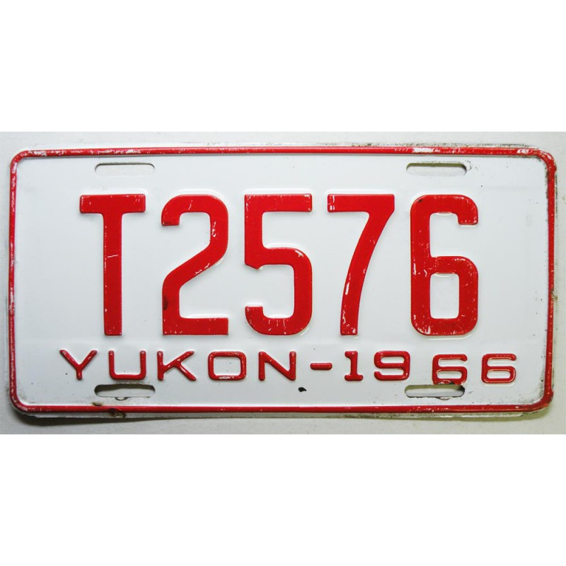 Plaque d Immatriculation Canada Yukon 1966 ( 772 )