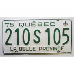 Plaque d Immatriculation Canada Quebec 1975 ( 770 )