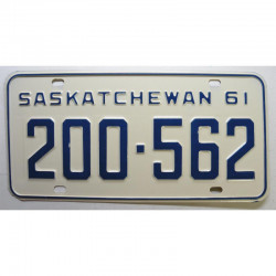 Plaque d Immatriculation Canada Saskatchewan 1961 ( 769 )