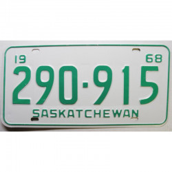 Plaque d Immatriculation Canada Saskatchewan 1968 ( 768 )