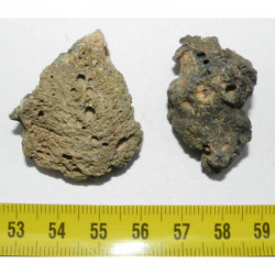 lot de 2 Verre Dakhleh  DG ( meteorite -Tectite - 15.9 grs - 017 )