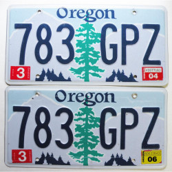 Paire de Plaque d Immatriculation USA - Oregon ( 925 )