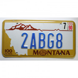 Plaque d Immatriculation USA - Montana 1990 ( 509 )