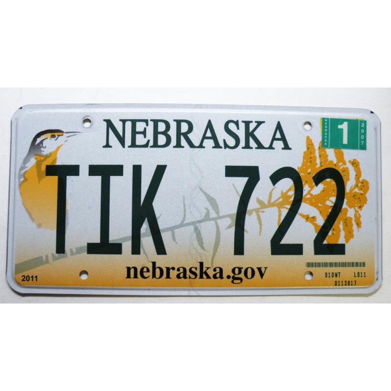 Plaque d Immatriculation USA - Nebraska 2007 ( 305 )