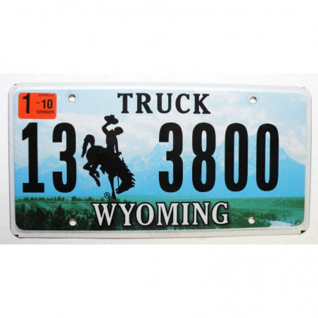 Plaque d Immatriculation USA - Wyoming 2010 ( 002 )
