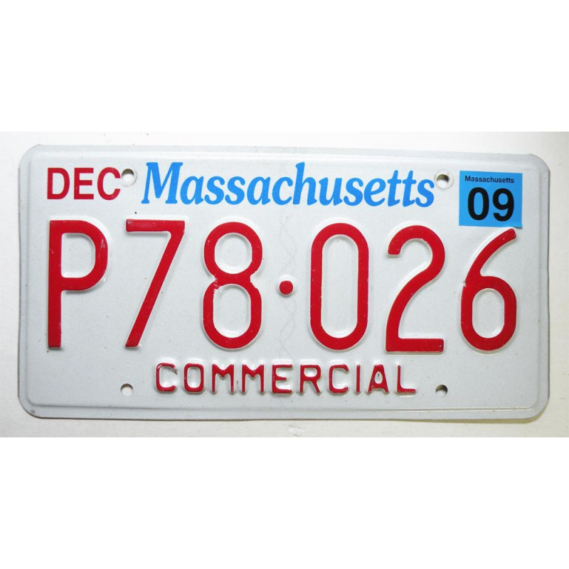 Plaque d Immatriculation USA - Massachusetts 2009 ( 500  )