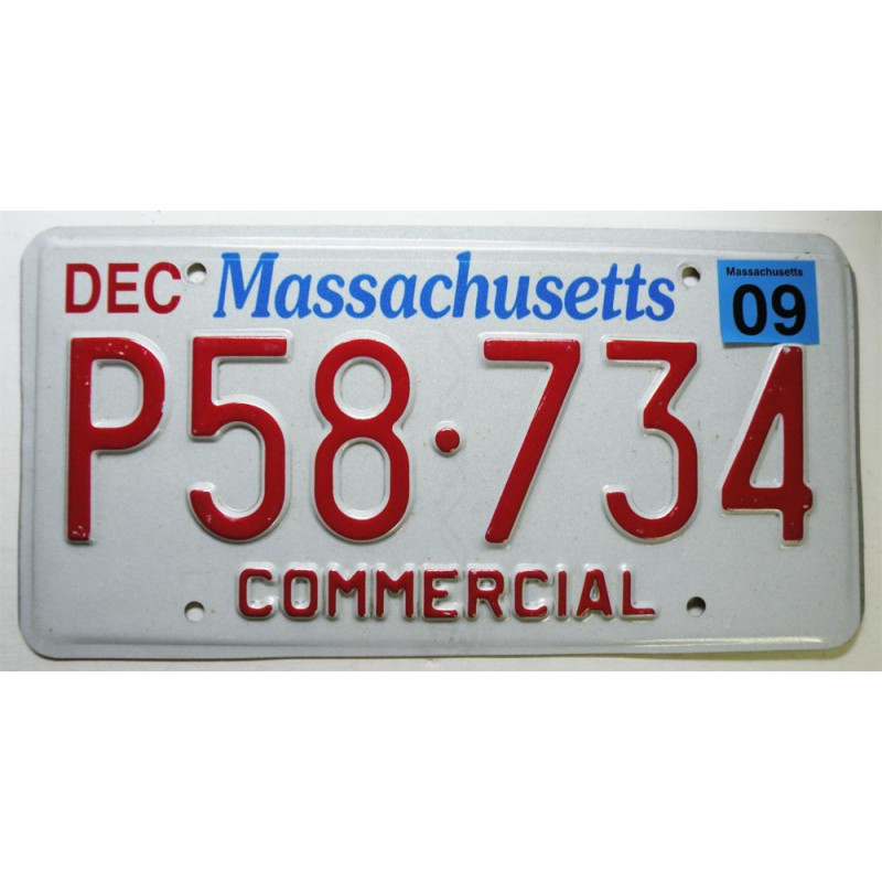 Plaque d Immatriculation USA - Massachusetts 2009 ( 501 )