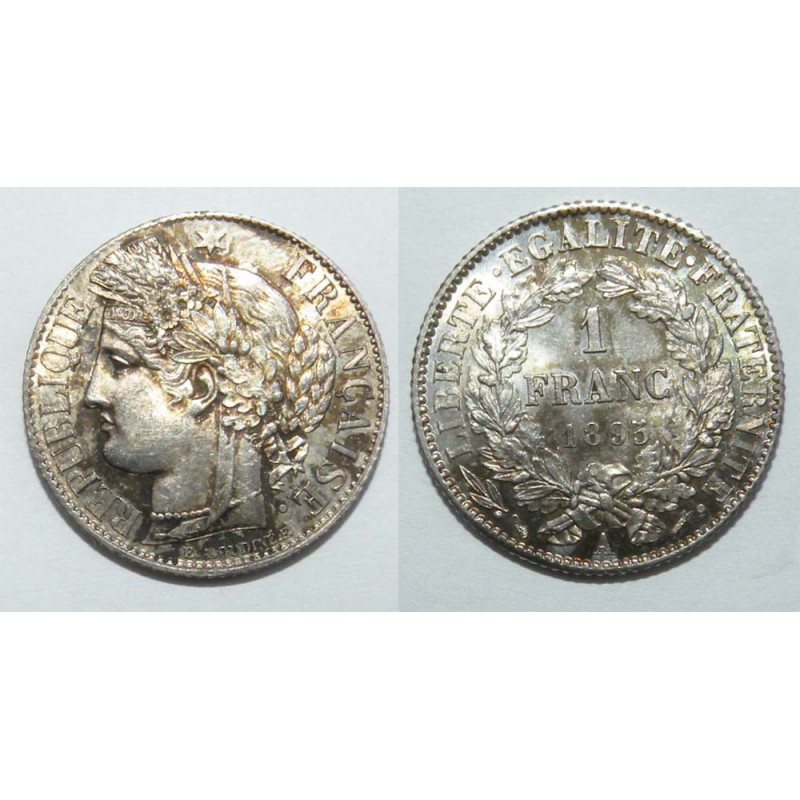 1 piece de 1 franc Ceres Argent 1895 A ( 004 )
