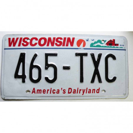 Plaque d Immatriculation USA - Wisconsin ( 538 )