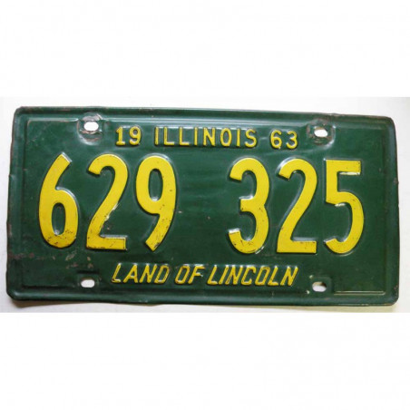 Plaque d Immatriculation USA - Illinois 1963 ( 1283 )