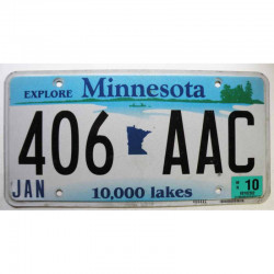 Plaque d Immatriculation USA - Minnesota 2010  ( 491 )