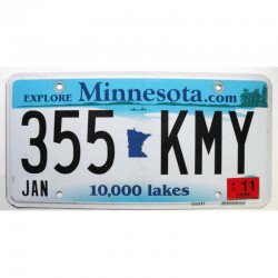 Plaque d Immatriculation USA - Minnesota 2011  ( 227 )