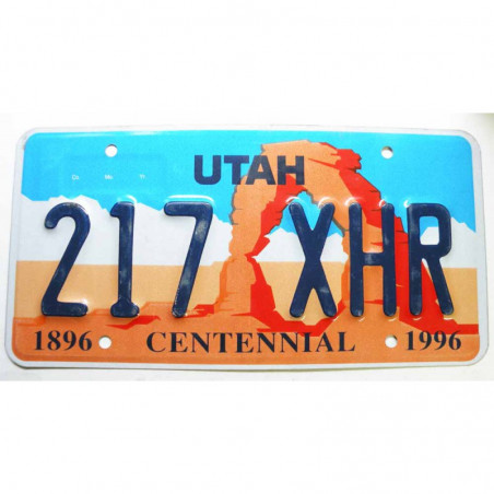 Plaque d Immatriculation USA - Utah - 1996 ( 1192 )