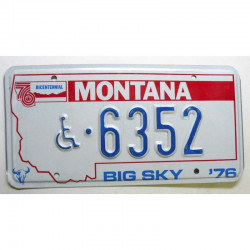 Plaque d Immatriculation USA - Montana (1301 )