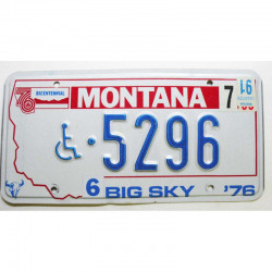 Plaque d Immatriculation USA - Montana (1302 )