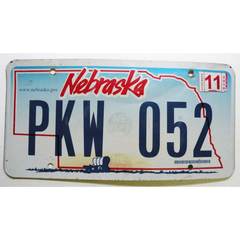 Plaque d Immatriculation USA - Nebraska 2010 avec vignette ( 1299 )