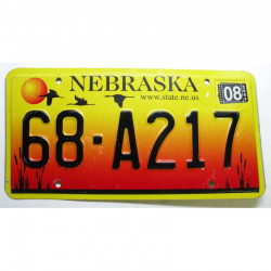 Plaque d Immatriculation USA - Nebraska avec vignette ( 1265 )