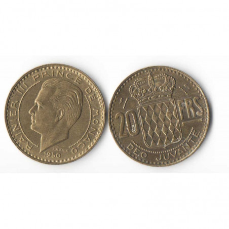 20 Francs 1950 Monaco Rainier III