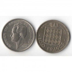 100 Francs 1956 Monaco Rainier III