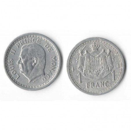 1 Francs 1943 Monaco Louis II