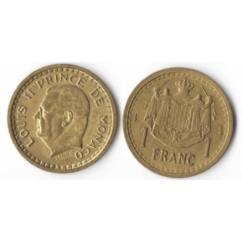 1 Franc 1943 Monaco Louis II